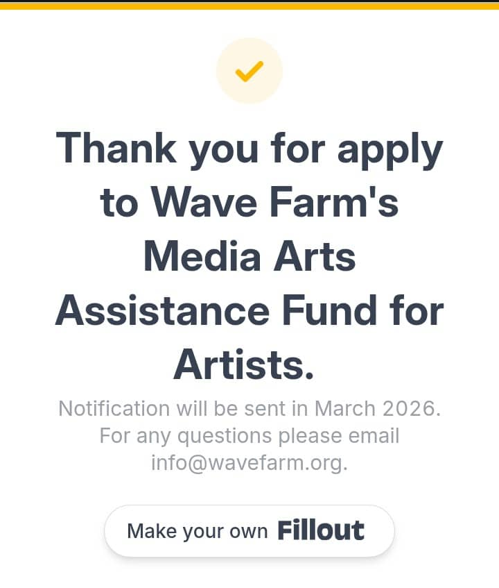 Wave Farm Media Arts Assistance Fund