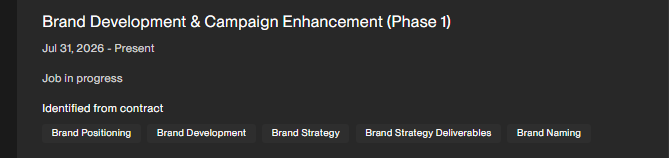 Brand Development & Campaign Enhancement — Phase 1 contract record