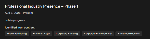 Professional Industry Presence — Phase 1 contract record